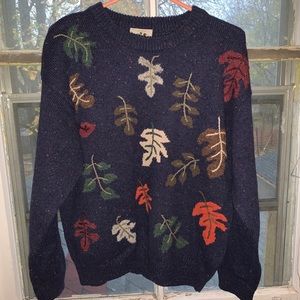 Cozy fall leaf sweater